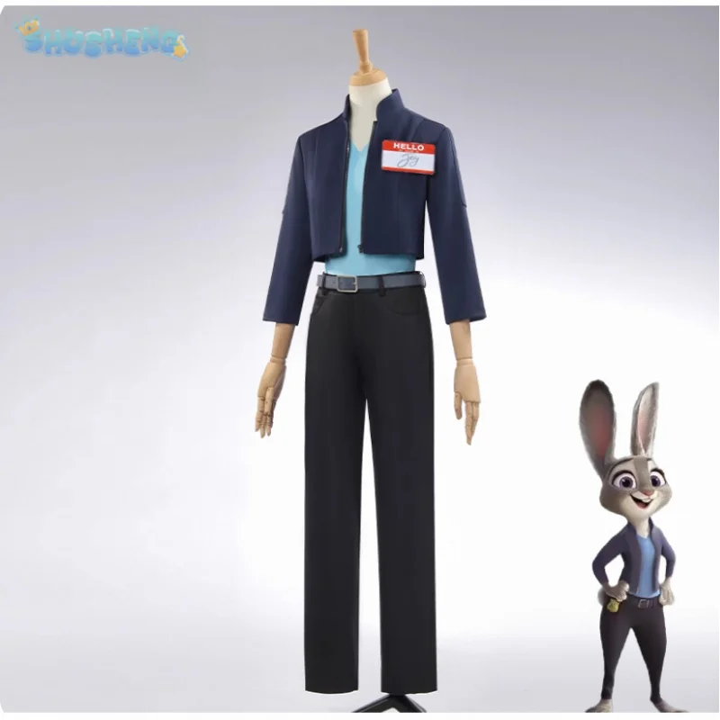 

Джуди Хопс Косплей Костюм Аниме Джуди Хопс Полицейская форма Пальто Футболка Брюки Пояс Хэллоуин Карнавальный мужской и женский костюм