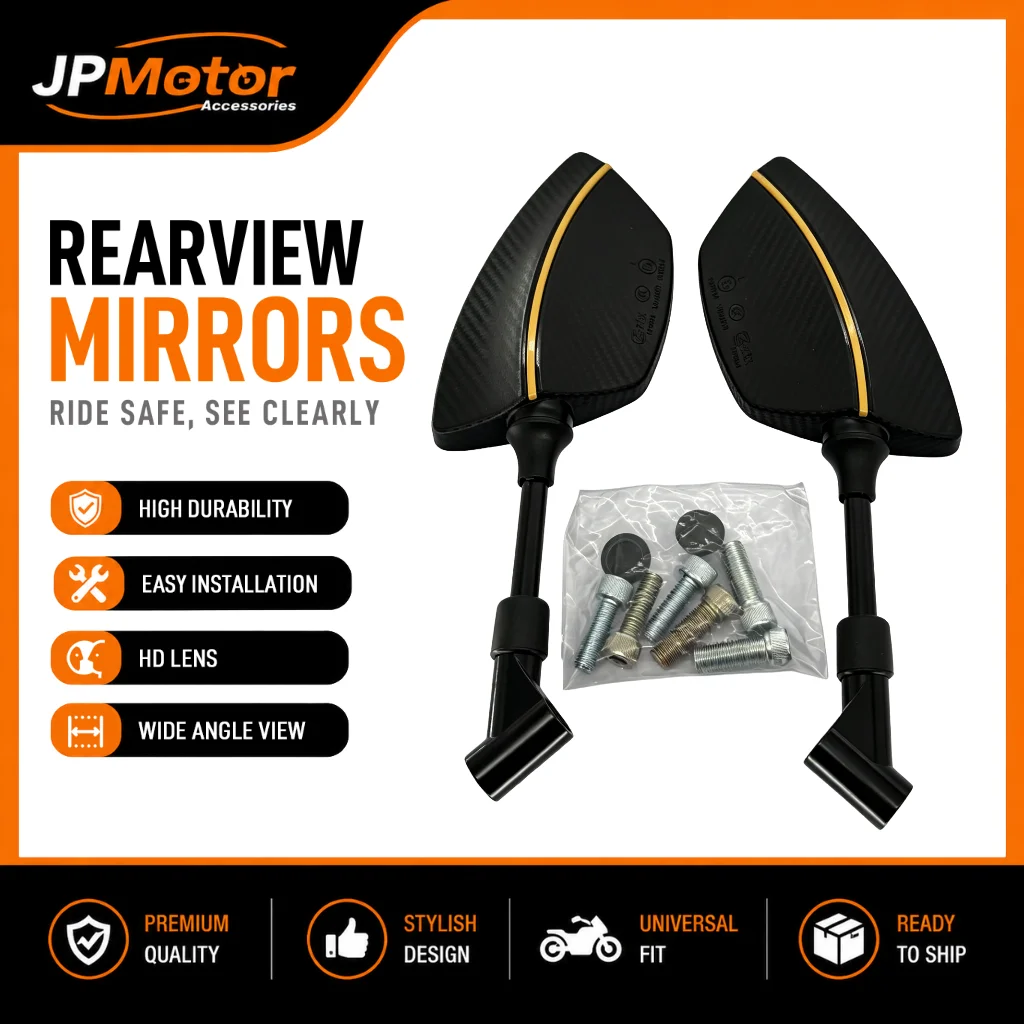 2 Stück universelle 8/10-mm-Motorrad-Rückspiegel für MT-03, MT-07, Z650, Z750, Z900 – konvexe Seitenspiegel. – Detail 2