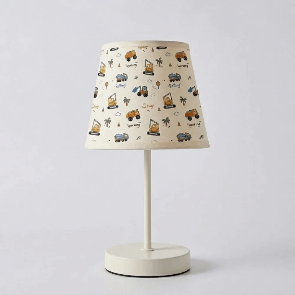 Soft Fabric Car Table Lamp Lightweight Material Stable Base Bedside Desk Lamp Cartoon Appearance Non-Glare Lighting