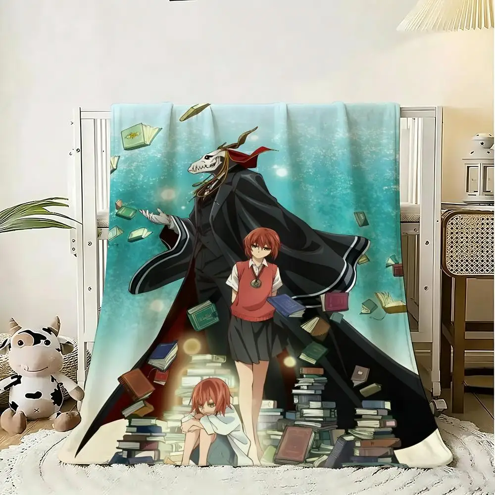 The Ancient Magus' Bride Throw Lightweight 240g Flannel Blanket Soft Skin-friendly for Summer Cooling