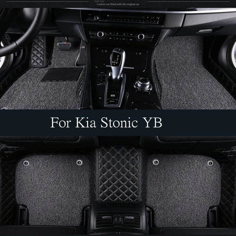 Car Floor Mats For Kia Stonic YB CUV KX1 2020 2021 2022 2023 Waterproof Foot Pads TPE Boot TPE LHD Carpets Rugs Auto trunk mat 