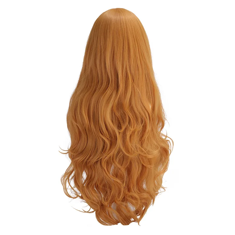 Synthetic Long Orange Wavy Cosplay Wig - Heat Resistant Anime Party Hair (Nami-Inspired Style) image 5