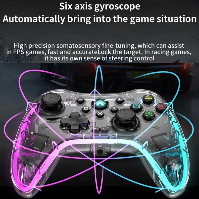 Controle Transparente Sem Fio P/n-switch Ios Android Ps3 Ps4 Android Computador Videogame