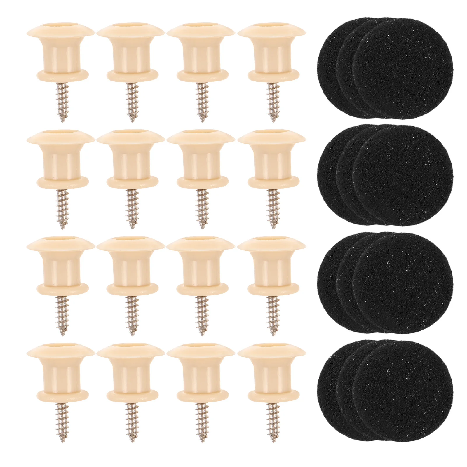 

100Pcs Guitar Parts Accessories Plastic Strap Buttons for Acoustic Electric Bass Ukulele Reliable Grip Non-Slip