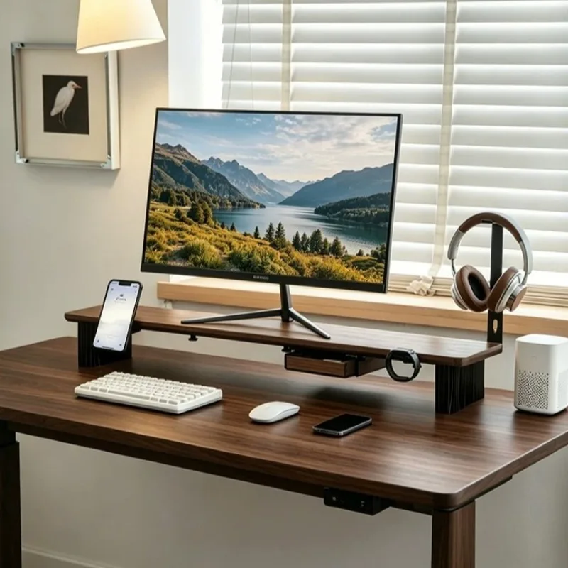 Modular Z30 Pro Monitor Stand Wood Office Table Monitors Riser Bracket Desktop Computer Screen Storage Holder Monitor Organizer