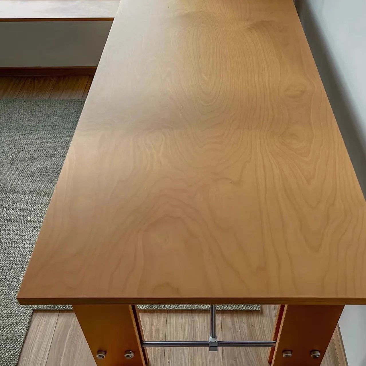 سجل الرياح مكتب الكمبيوتر مصمم الخشب الصلب المحيط مجلس مكتب الحد الأدنى المحور البصري طاولة المؤتمرات #4