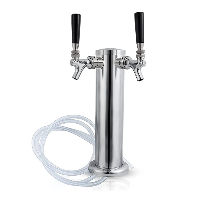 Draft Kegerator Beer Tower,3’’ Diameter Column Beer Faucet  Dispenser,Beer Tower Tap For Homebrew & Bar