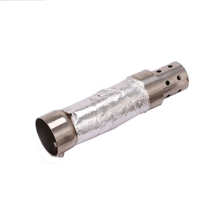 48mm Universal Stainless Steel Exhaust Muffler Pipe Lower Noise Silencer For Dirt Bike Street Bike Scooter ATV Racing