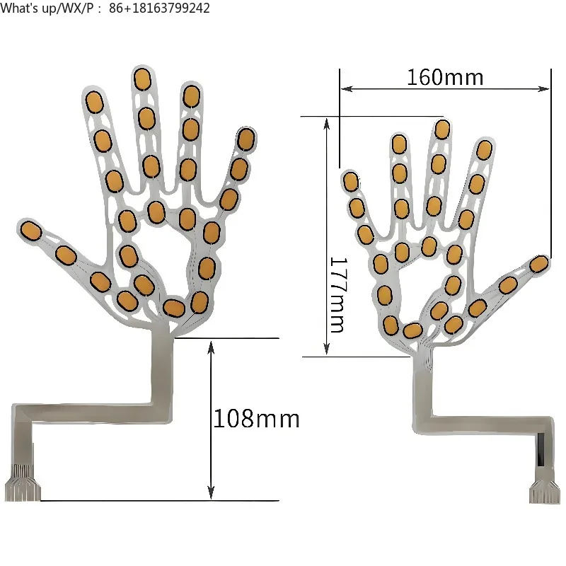 FSR Wearable Flexible Thin Film Pressure Sensor Resistive Sensor for Accurate Hand Grip Strength and Force Measurement