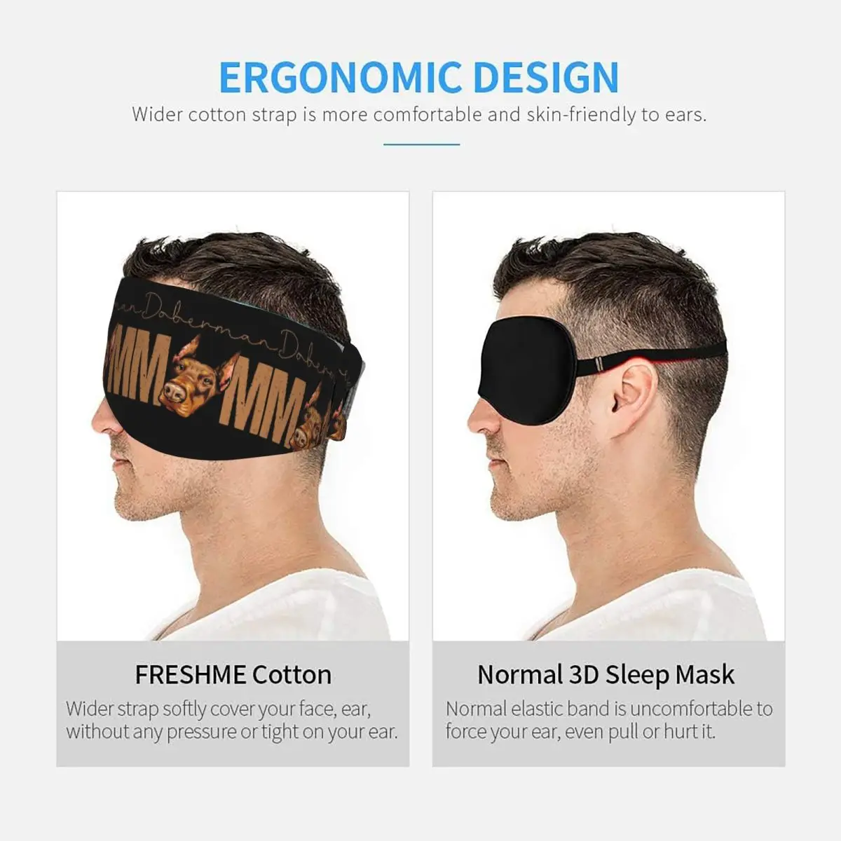 Doberman Mom Dog sleep eye mask Light Blocking Portable Eye Cover for Girls Boys Home Sleeping Party Gift Eyeshade eyepatch view 5