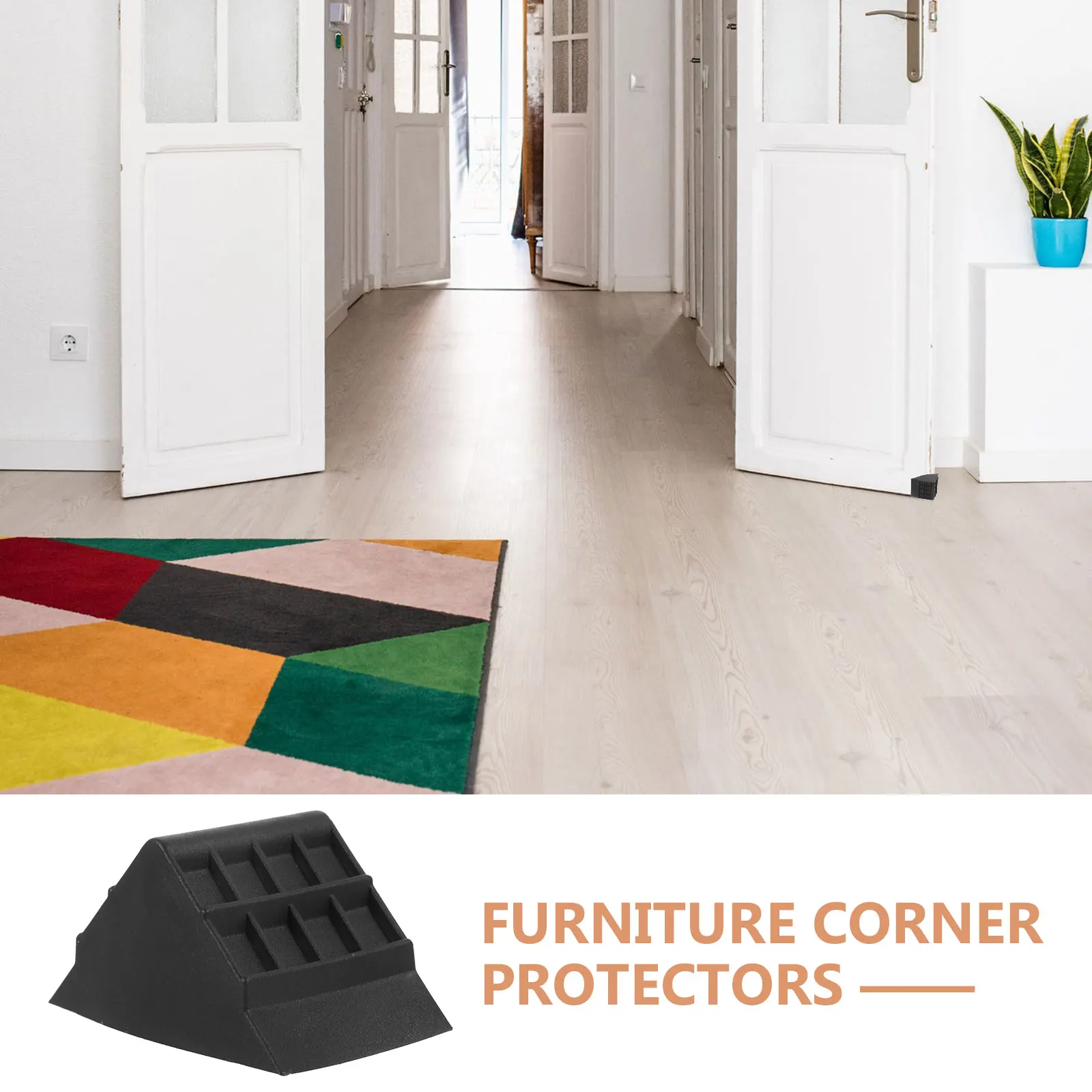 

100 Pcs Corner Protectors Door Guards for niture Edge Stone Frame Black Table