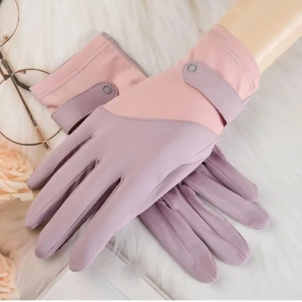 Breathable Sun Protection Gloves Mittens Anti-UV Sunscreen Ice Silk Gloves Anti-Sunburn Elegance Summer Sunscreen Gloves Women