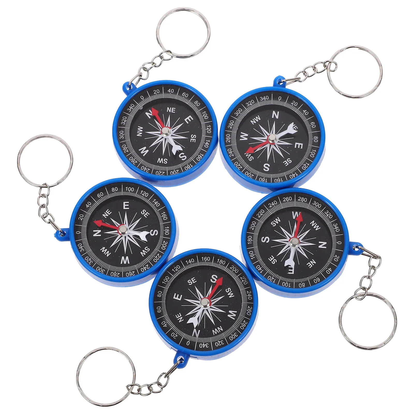 

5pcs Compass Kids Plastic Tools Colored Portable Lightweight Safe Environmental Outdoor Travel Teaching Accessories