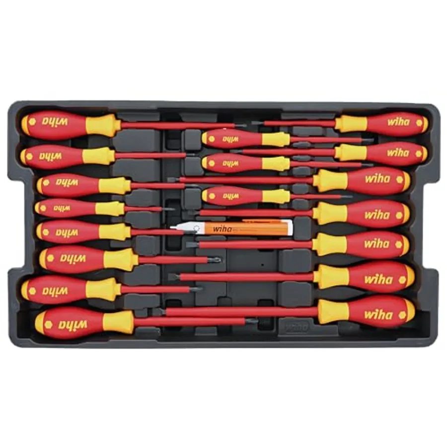 

Slotted and Phillips Insulated Screwdriver Set 1000 Volt 19 Piece