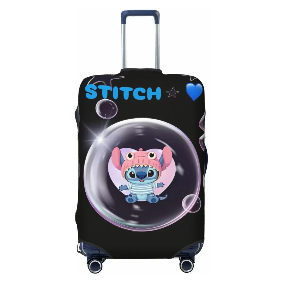 

Stitch Naughty Lovely Suitcase Cover Strectch Cruise Trip Protection Luggage Case Holiday