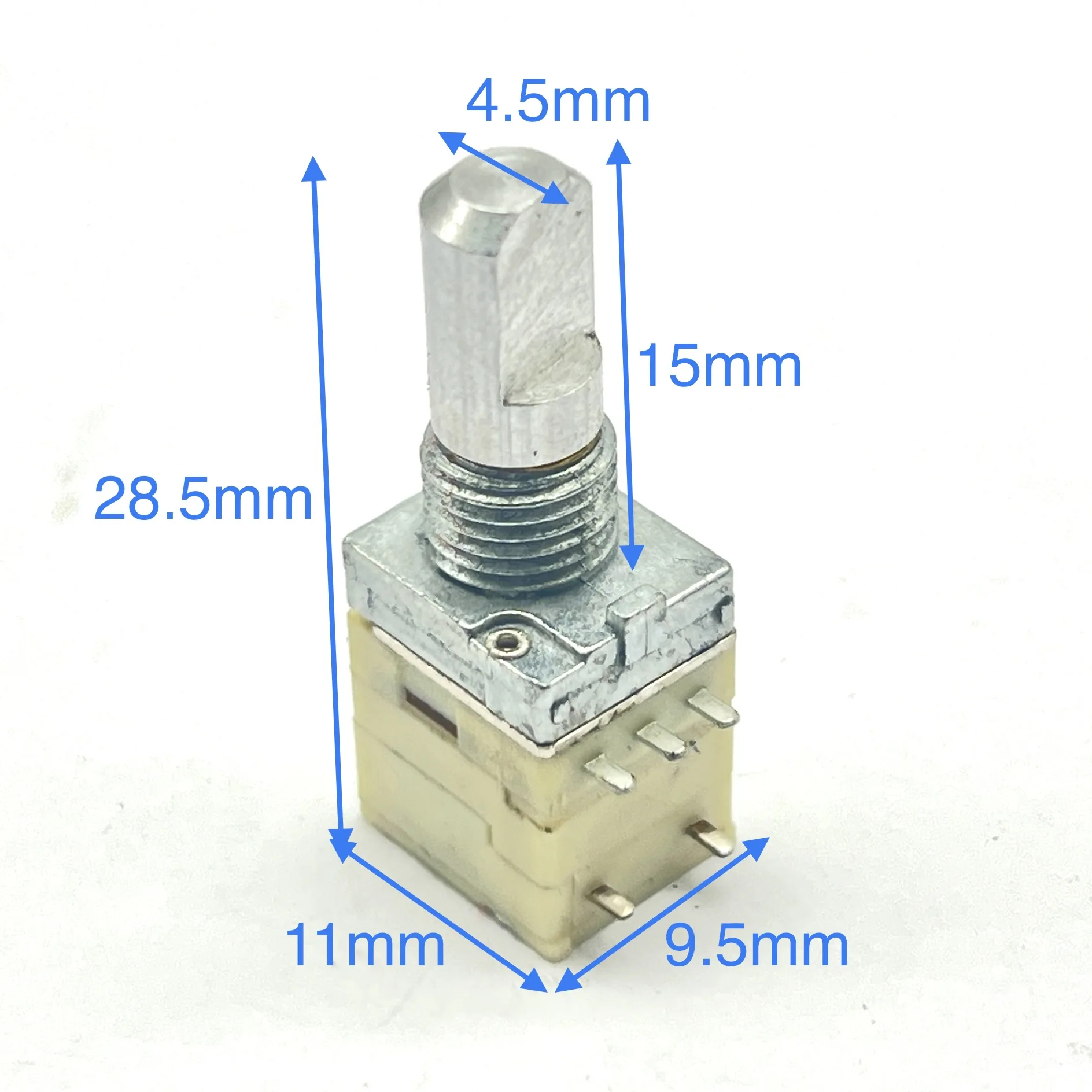 Taiwan H T volume/power switch RD09 walkie talkie with dedicated 5-pin rotating switch shaft length 15mm