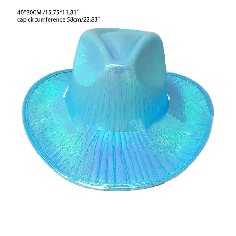 652F Light-Up Pink Kids Cowgirl Hat Child Blinking Cowgirl Hats Cowboy Costume view 6