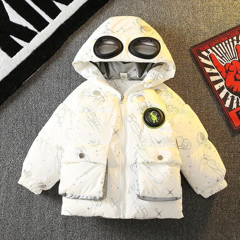 Boys Down Jacket Coat Overcoat Cotton 2023 White Warm Thicken Winter Plus Size Children\'s Clothing