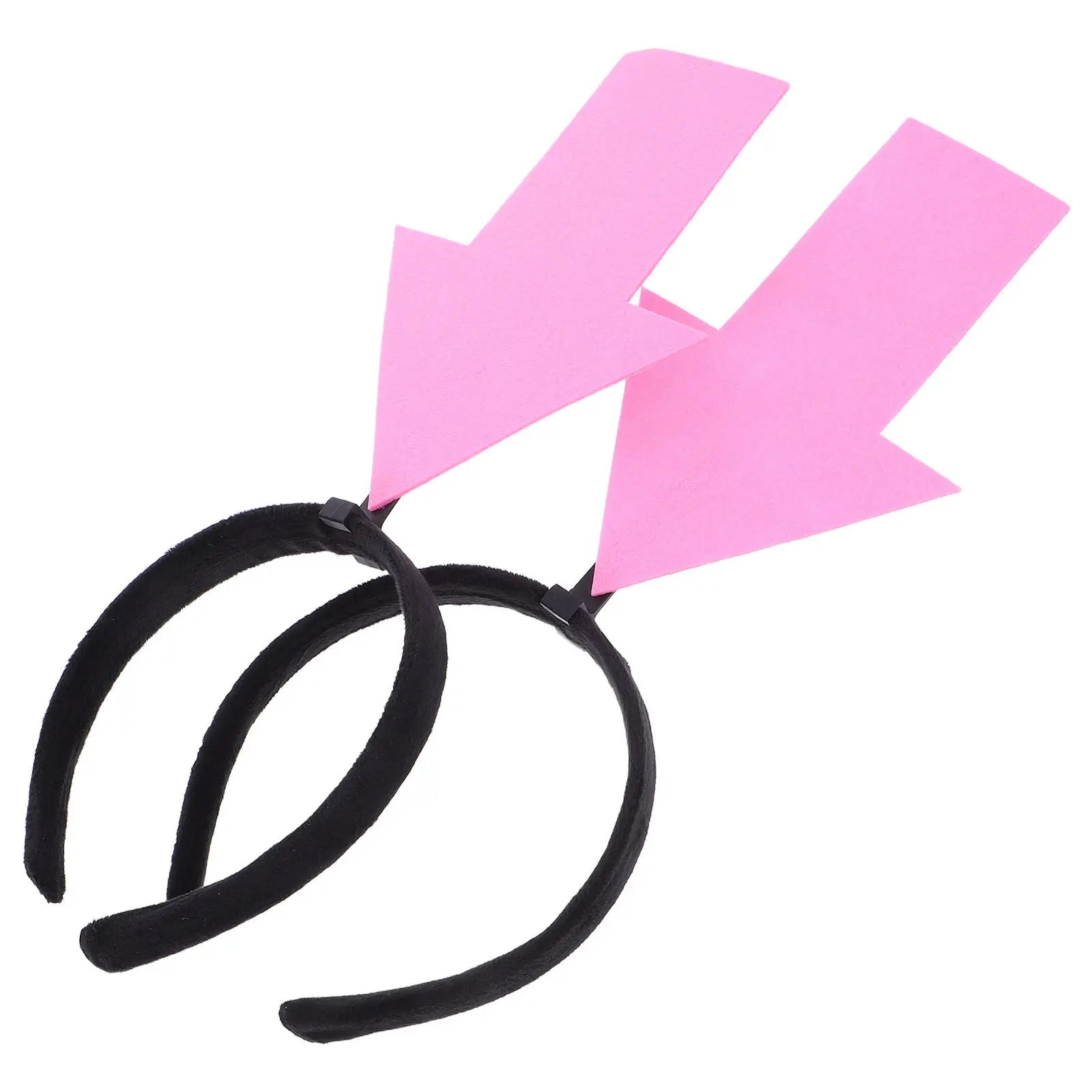 

2Pcs Funny Arrow Headband Quirky Hairbands Lightweight Party Props Creative Arrow Shape Novelty Photoshoot Accessories Halloween