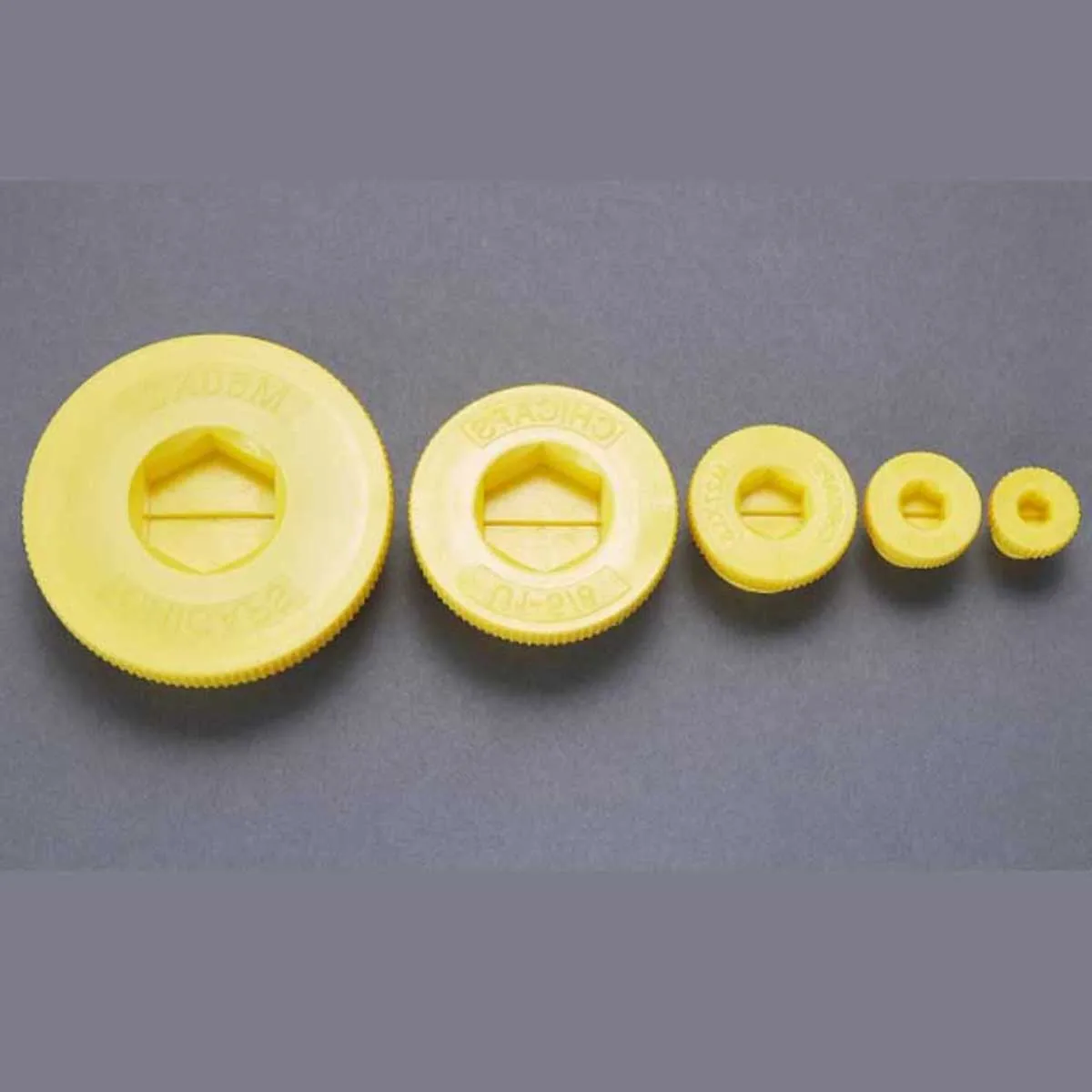 Yellow Hexagonal Plastic Cover/Threadedsealing Plug