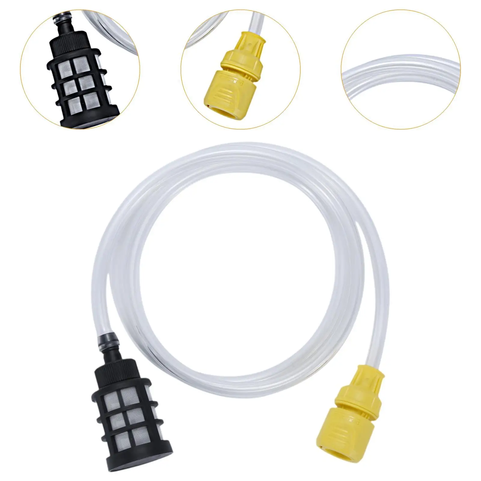 Self Priming Water Inlet Hose, Water Hose Pipe, Easy to Use, Replacement High