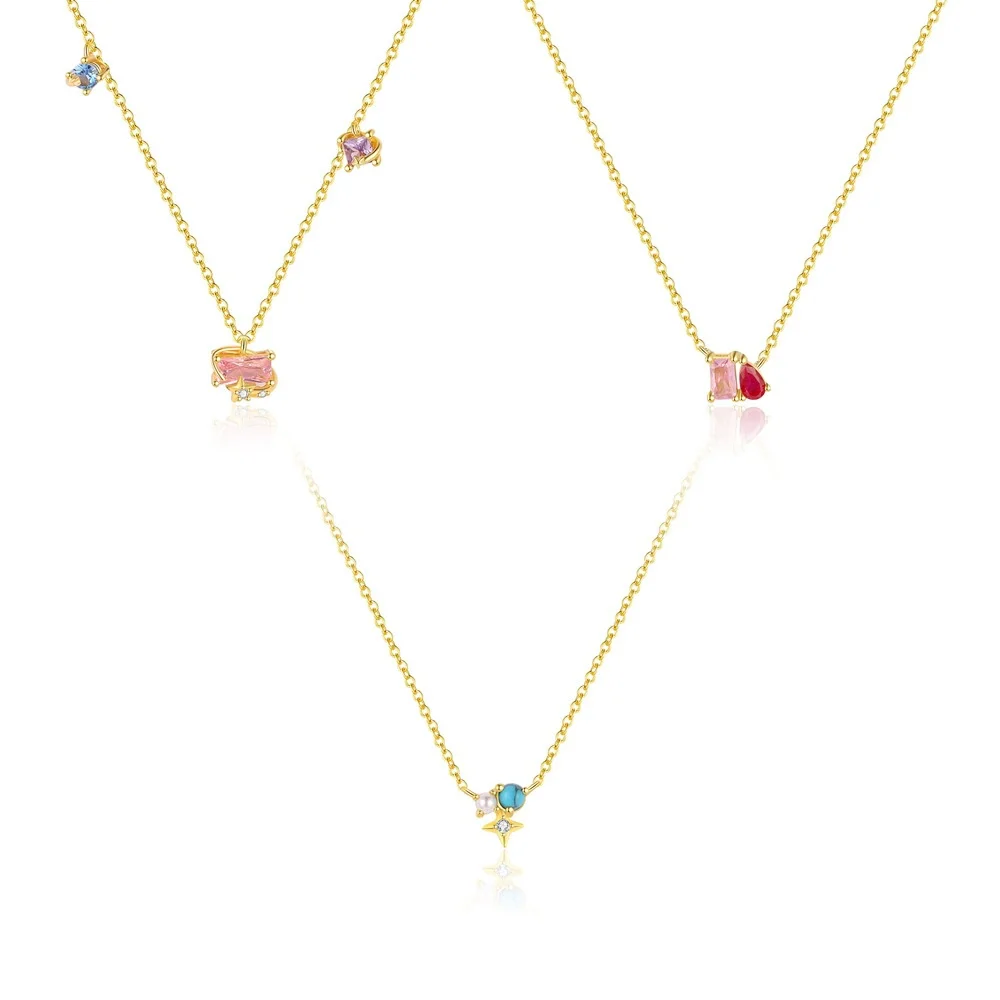 

Colored Star Collar - S925, Korean Luxury Dainty Drop Versatile Stylish Choker