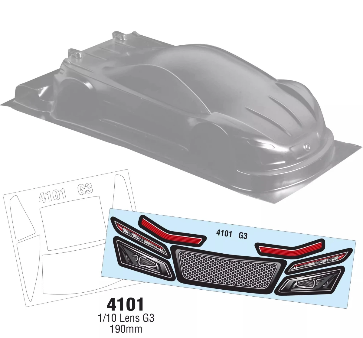 

Touring RC Car 1/10 scale RC Drift body shell