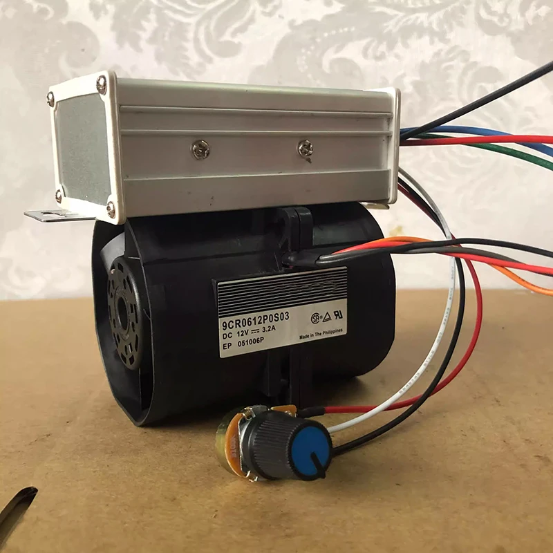 1PCS Auto Turbo Supercharger Boost Intake Round High Power Electric Turbocharger 12V 3.2A/4A Cooling Fan