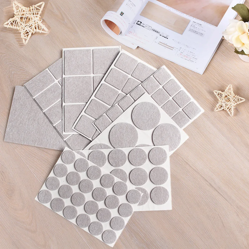 3-72Pcs Felt Chair Leg Pads Floor Scratch Protector Mat Mute Non-slip Self Adhesive DIY Furniture Accessories image 4