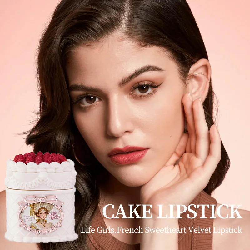 Life Girls French Style Lip Mud Velvet Matte Soft Glazing Hazy Finish Natural Color Daily Makeup