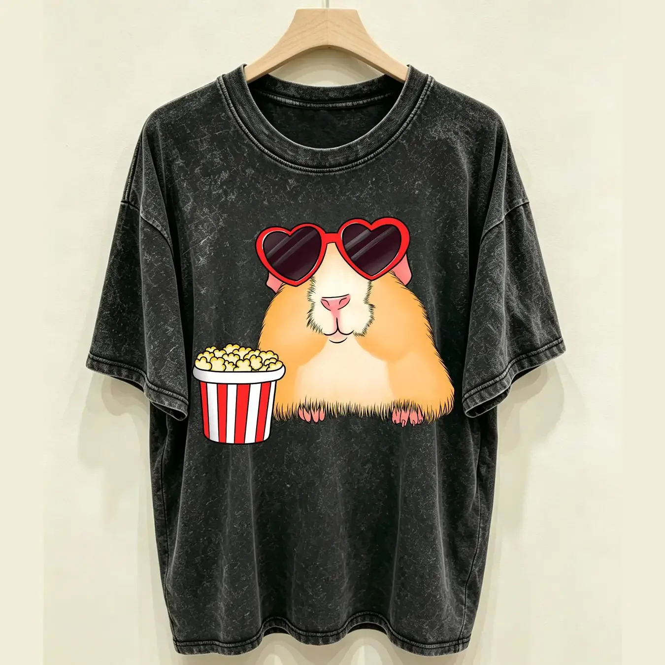 washed T Shirt Cute hamster Movie fan lover Drawstring Bags Gym Bag Hot Lightweight vintage Washed Comfortable Stylish graphic