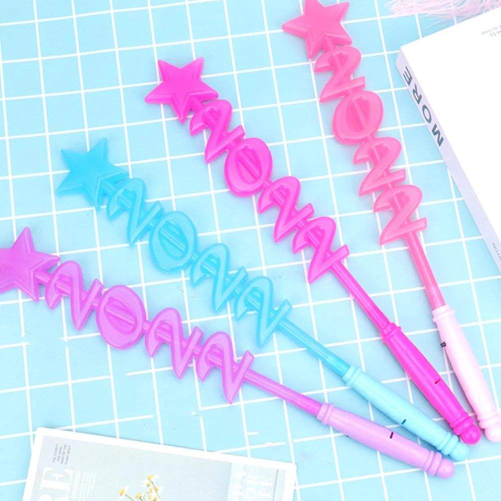 4 قطعة 2022 عدد وسائط ضوء وماض متوهجة حافة ناعمة مهرجان عصا اليد للحزب أداء الرقص المرحلة زي