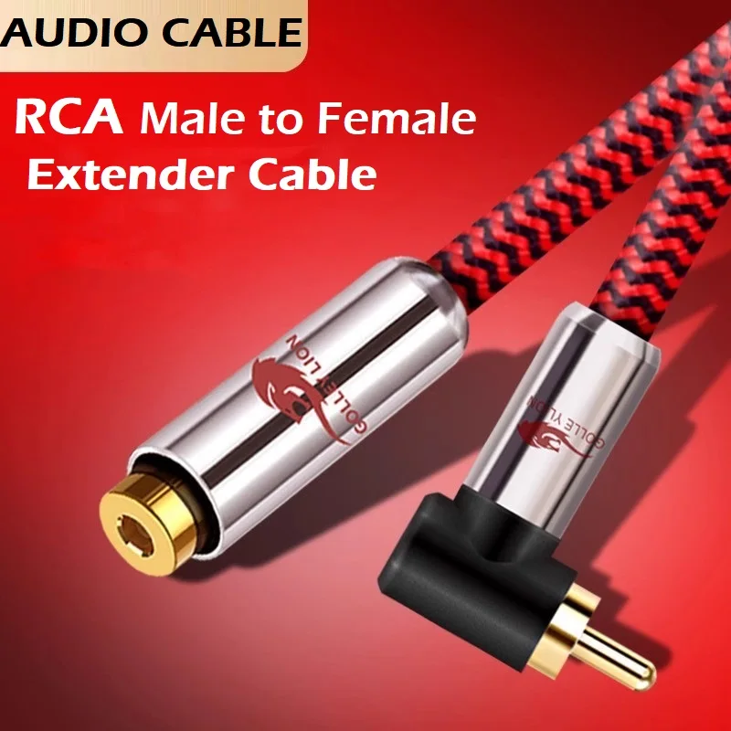 RCA Male to RCA Female Audio Cable for Subwoofer DVD TV Speaker Home Theater S/PDIF Coaxial Video Shielded Extension Cords