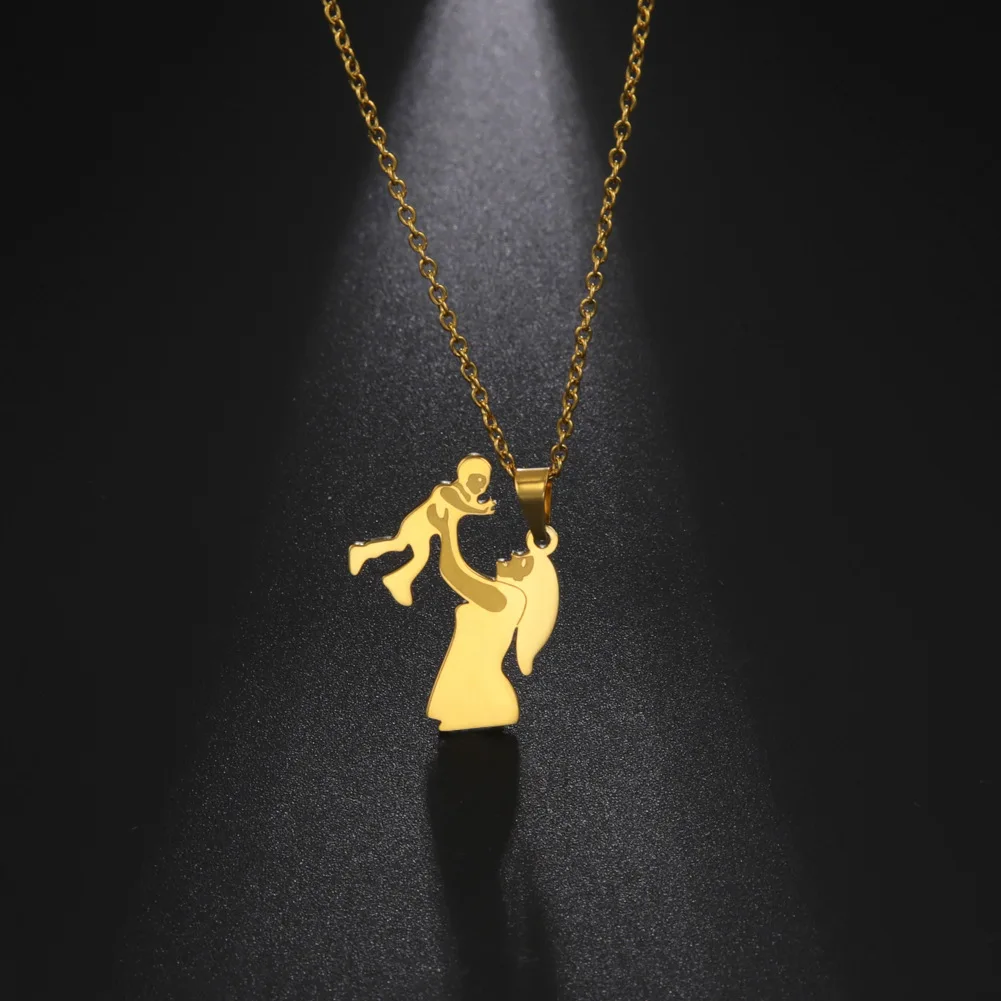 Collar con colgante de acero inoxidable para mujer, la mejor mamá de todos los tiempos, regalo de joyería exquisito