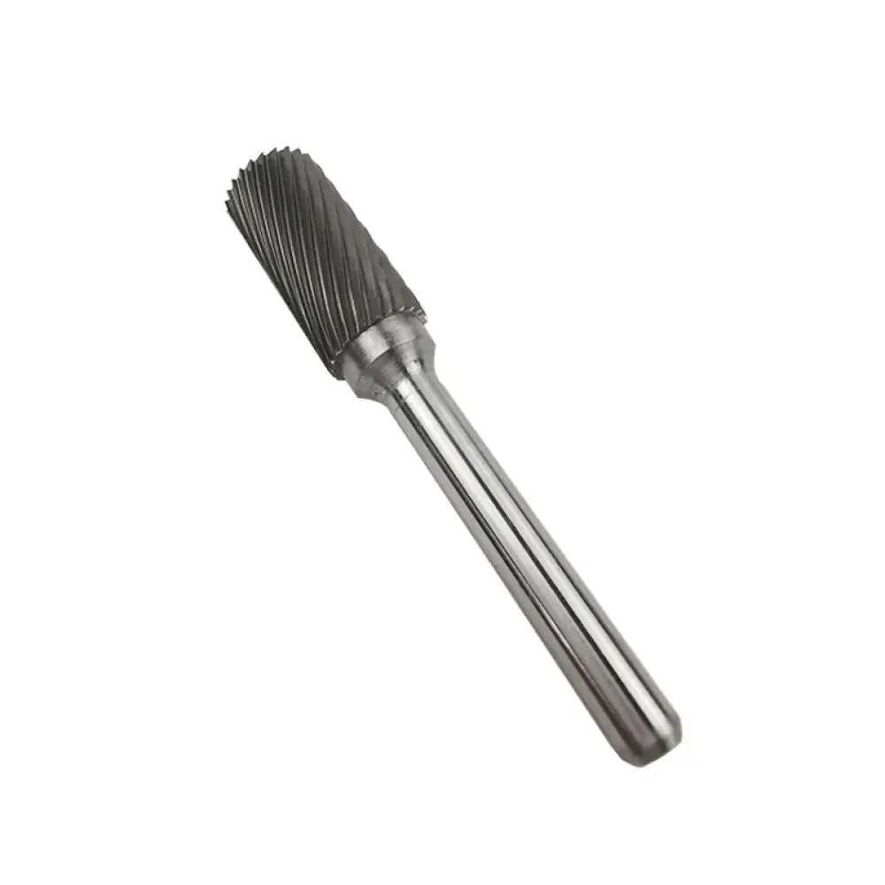 Cylindrical Tungsten Carbide Burr Bit Rotary Rasp For Hard Metal Wood Processing Engraving Milling Electric Grinder Tool