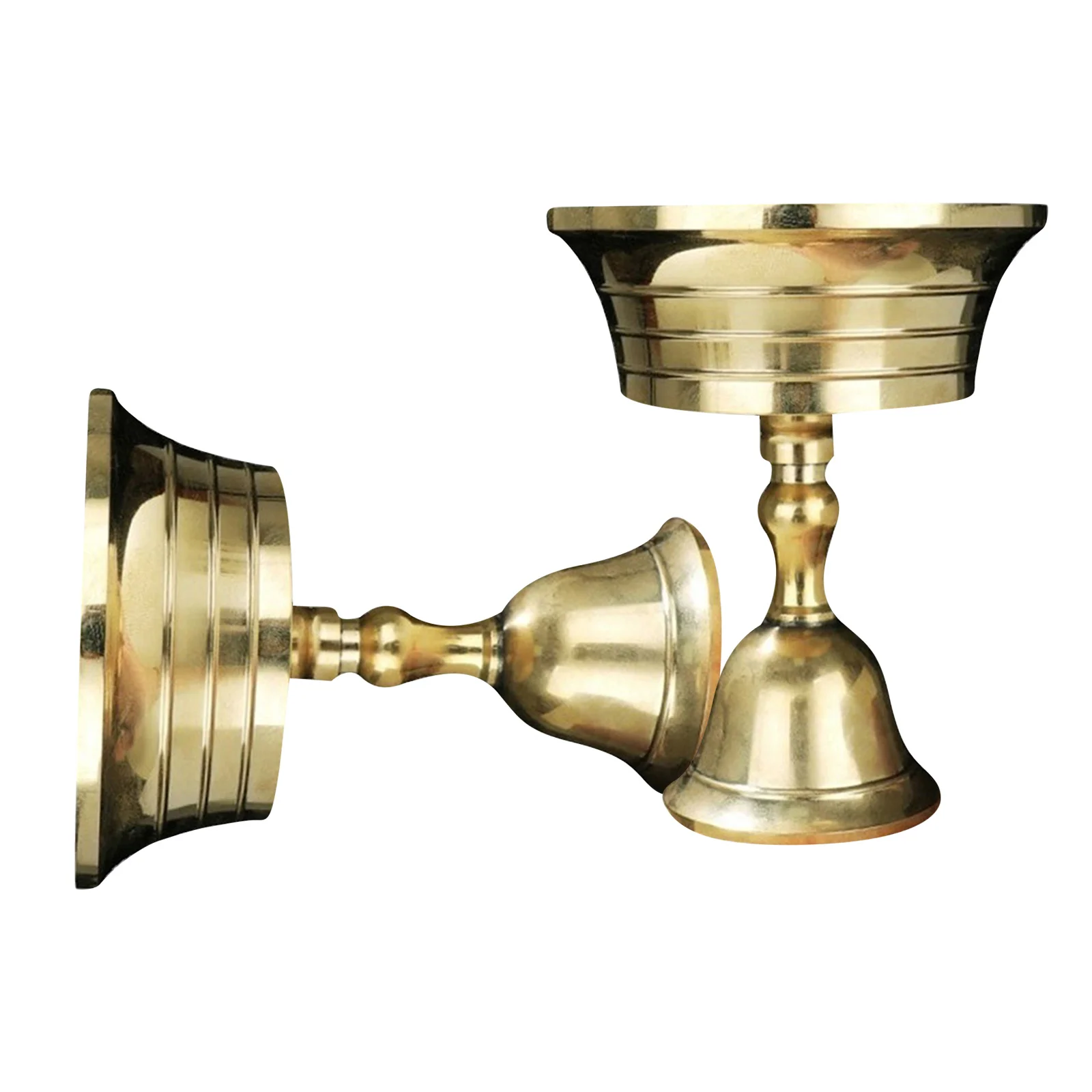 

2Pcs Copper Art Stand Buddhism Flavor Perfect Gift Wedding Birthday Home Decoration Brass Material Copper Lamp Holder