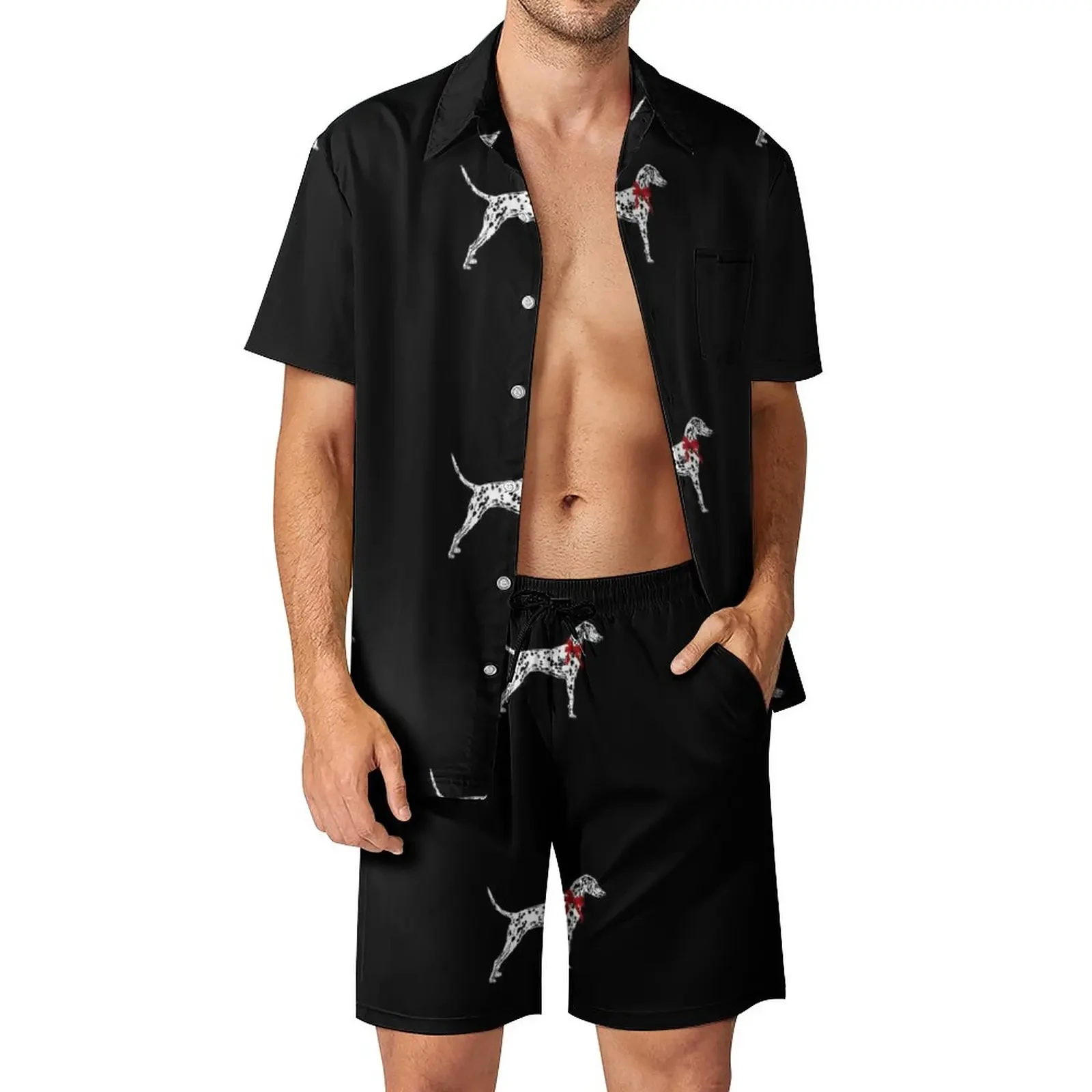 

Dalmatian Spot Shirt Sets 3D Printed Men Casual Fashion Short Sleeves Shirts Oversized Beach Shorts Summer Tops Suits Clothing