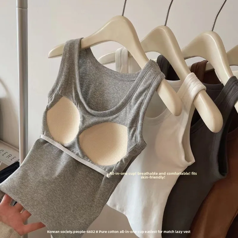 حمالة صدر مدمجة من القطن مبطنة للنساء مع أشرطة قابلة للتعديل