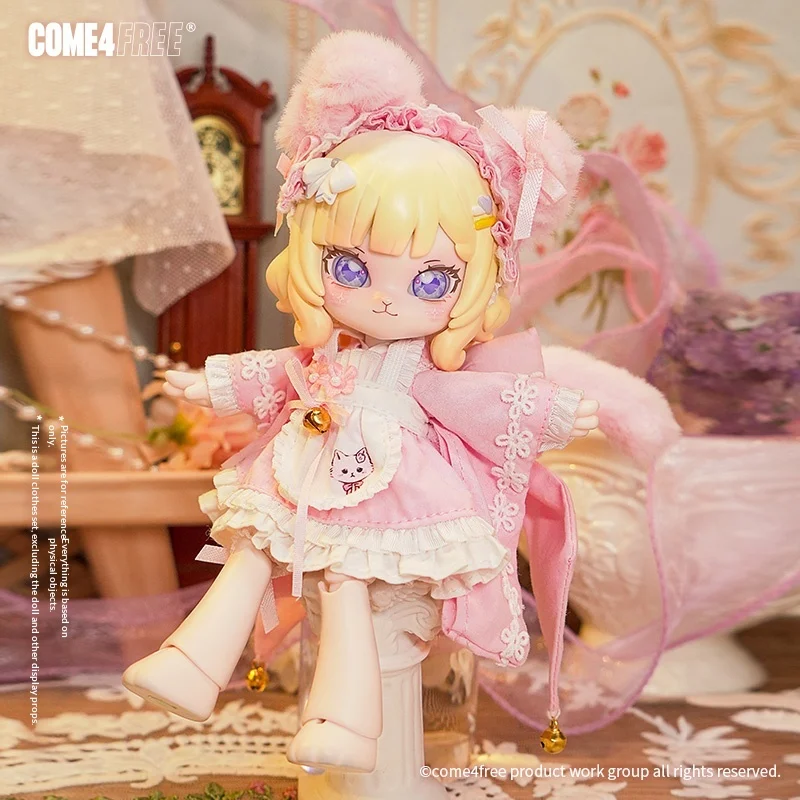 

Come4free [Dessert Series] Strawberry Taro Small Square Cake Baby Clothes, Suitable For Ob11 Dolls And 1/12 Bjd Dolls，No Dolls.