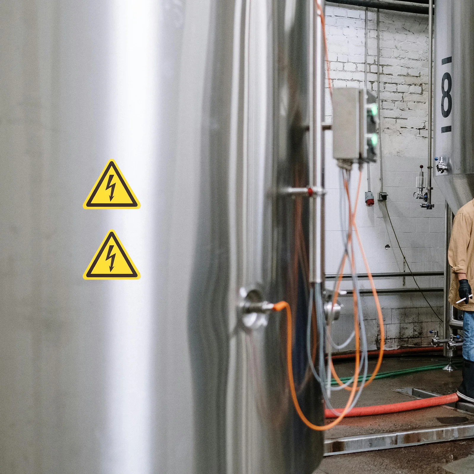 

5Pcs Caution Sign Decals Versatile Easy Application for Multiple Surfaces Home Office Safety Electrical Panel Labels