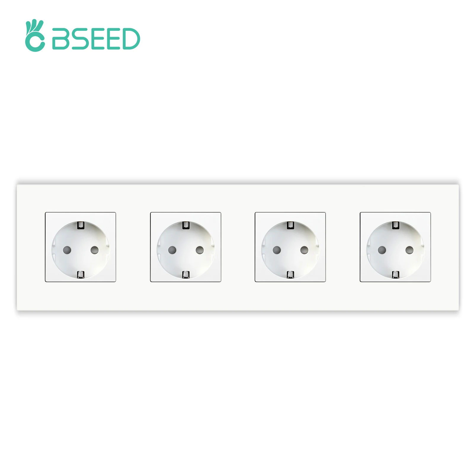 BSEED M1-Serie EU-Wandsteckdose, USB-Typ-C-Anschlusssteckdosen, doppelte Kunststoffrahmen-Steckdosen, dreifache Netzstecker, Kinderschutz, 16 A