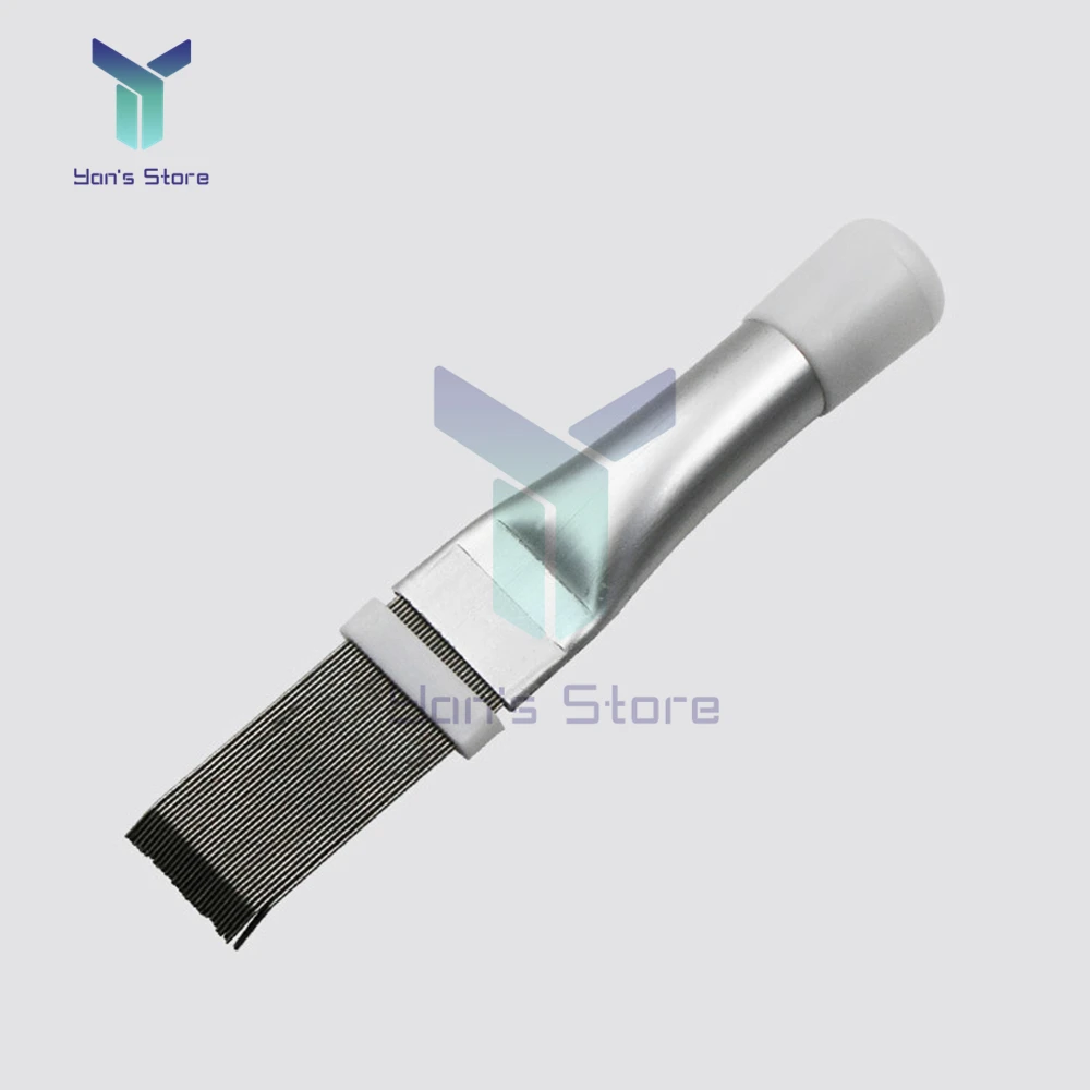 1Pcs สแตนเลสสตีล Fin แปรงหวีสำหรับ Air Conditioner ใบมีด Cooling Straightening เครื่องมือทำความสะอาดเครื่องมือ