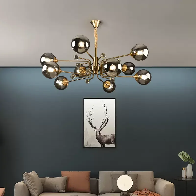 2025Moonriver Lighting Modern Parlor Chandelier Minimalist Magic Beans Hanging Lamp Luxury Hall Pendant Light for Home Decor Lus