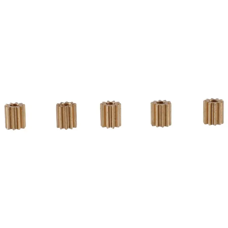 New Shown-5Pcs Brass 10T Pinion Gear Motor Gear For Axial SCX24 1/24 RC Crawler Car Upgrade Parts Accessories