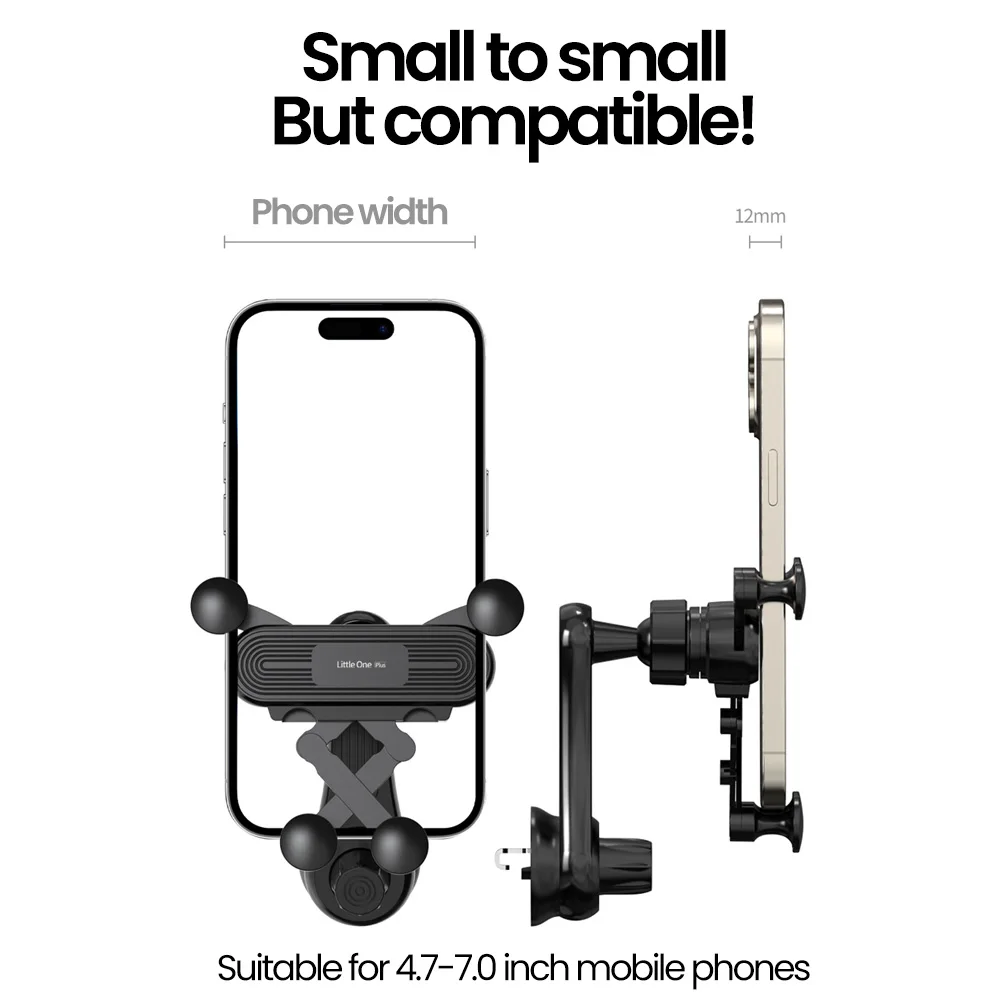 360 °   Supporto per telefono per auto a gravità con rotazione Presa d'aria Supporto per telefono telescopico per IPhone 15 14 Xiaomi Samsung Telefono per auto universale