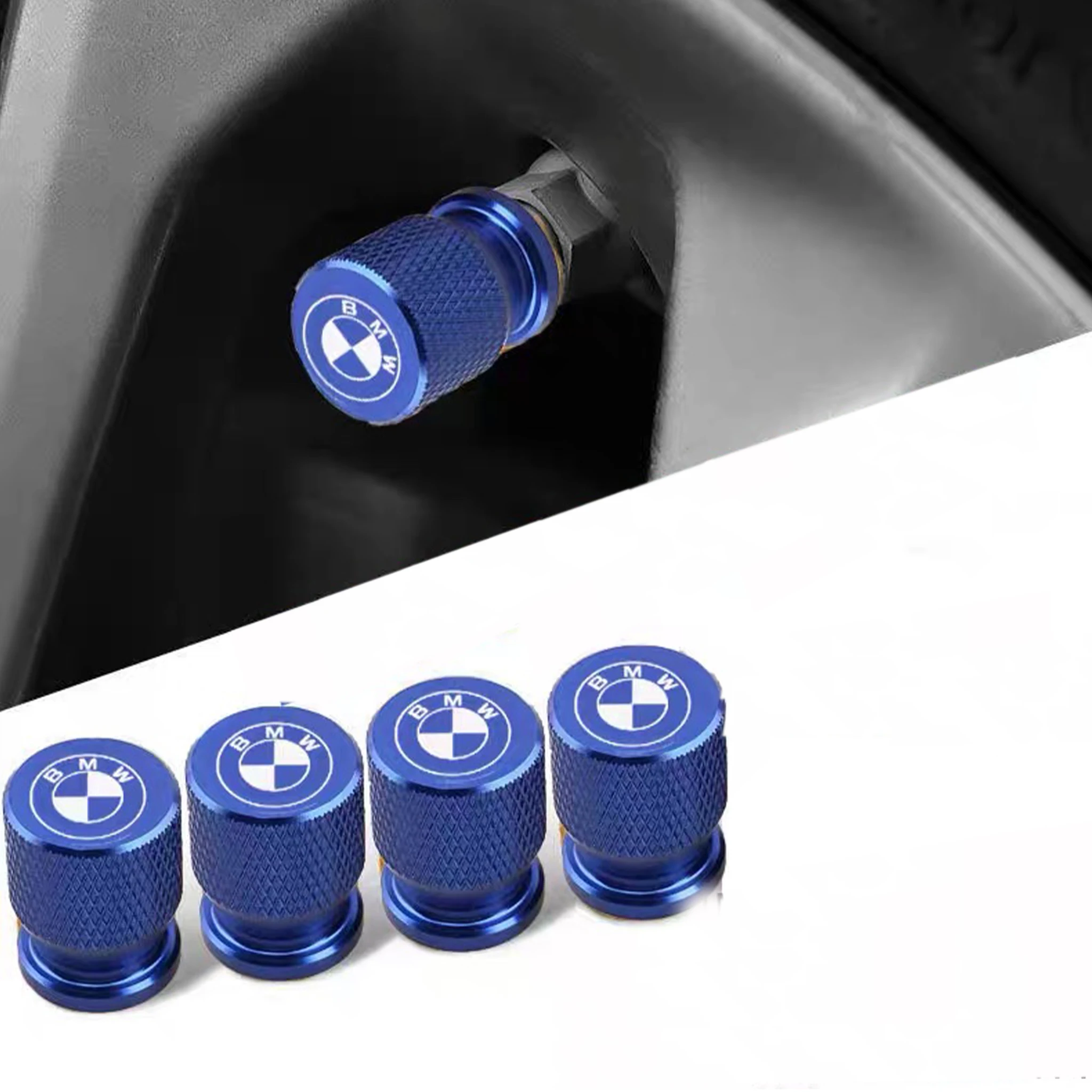 4Pcs Aluminum Car Wheel Tire Valve Caps Tyre Rim Stem Covers Airdust Waterproof For BMW X1 X3 X5 E39 E46 E60 E70 F30 G20 G30 G60