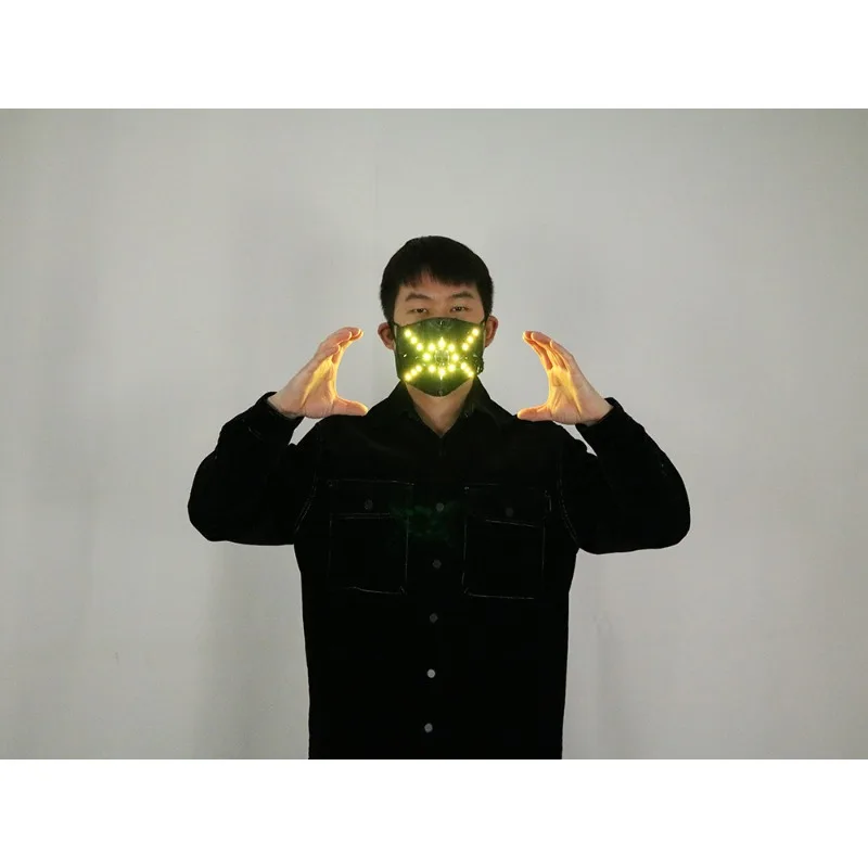 قناع متوهج LED تضيء الحفلات التنكرية لمرحلة الهذيان دعائم أداء مهرجان الفلورسنت نادي الهذيان الليلي عيد الميلاد #5