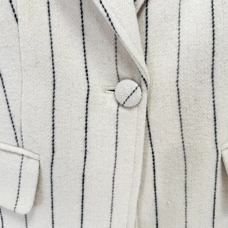 HKSH خريف شتاء جديد إمرأة قطعتين دعوى مجموعة مخطط زر واحد المخلوطة السترة مضيئة السراويل أنيقة موضة أنيقة HK16866 #6