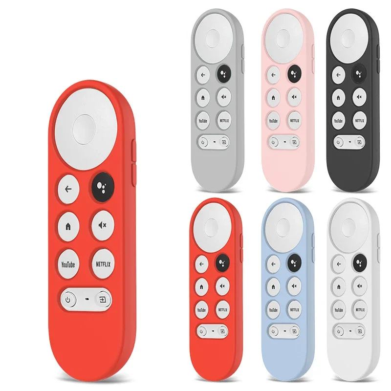 Capa de silicone protetora remota durável à prova de choque capa protetora caso de controle remoto para google tv chromecast 2020
