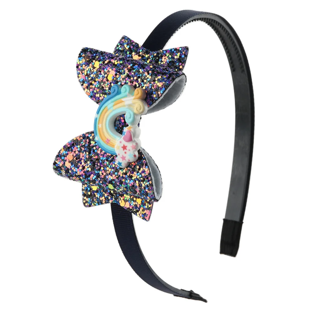 

3Pcs Gradient Rainbow Headwrap Bowknot Design Comfortable Hair Band for Performance Party Decorative Photo Prop Women Girls Gift